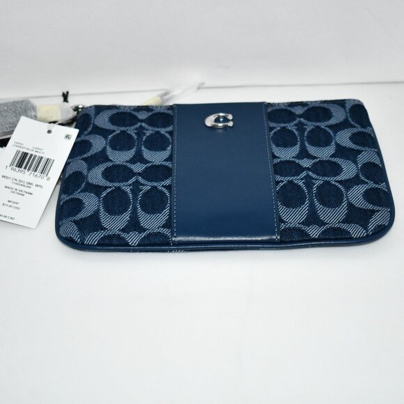 COACH Essential SMALL Wristlet in Demin #CAT61 LHRHY NWT - Picture 5 of 5